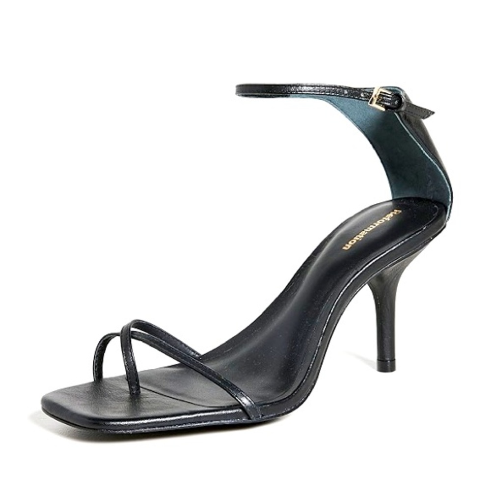 Reformation Gigi Black Strappy Sandals Size 8